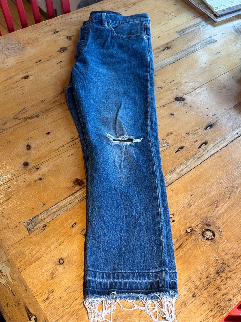 Dark Blue Distressed Women’s Jeans